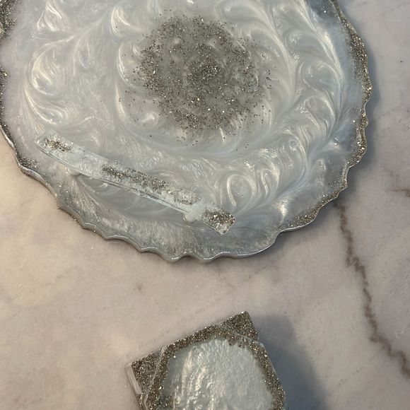 Hand made by DS custom Design tray and coasters set - Picture 2 of 2